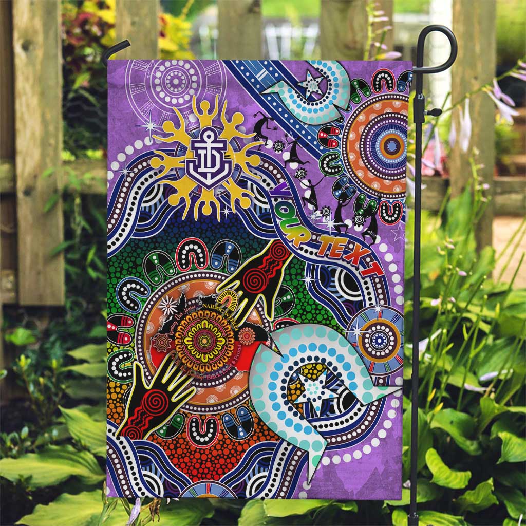 Custom NAIDOC Week 2024 Fremantle Dockers Freo Garden Flag Australia Aboriginal Dot Painting - Vibe Hoodie Shop