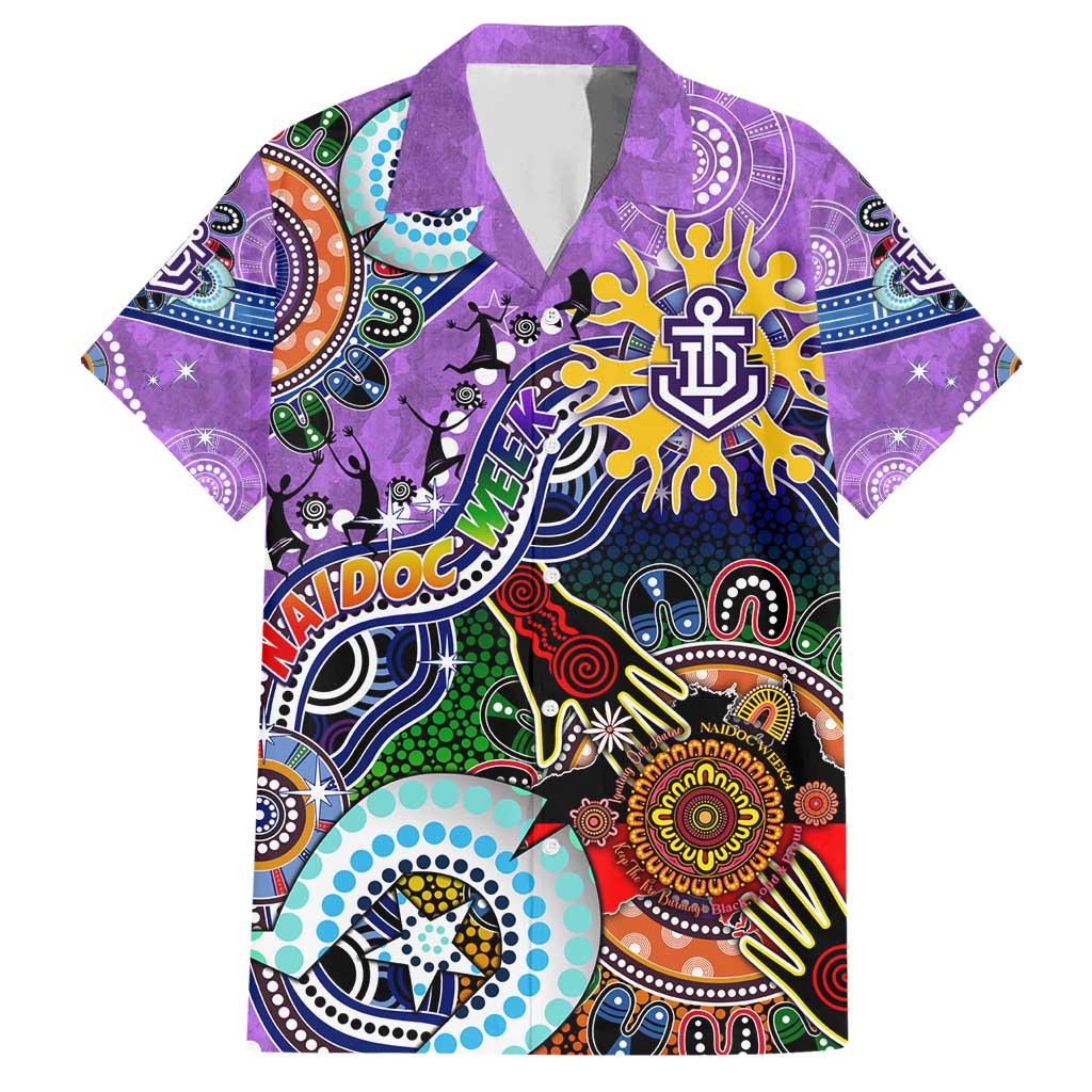 Custom NAIDOC Week 2024 Fremantle Dockers Freo Hawaiian Shirt Australia Aboriginal Dot Painting - Vibe Hoodie Shop