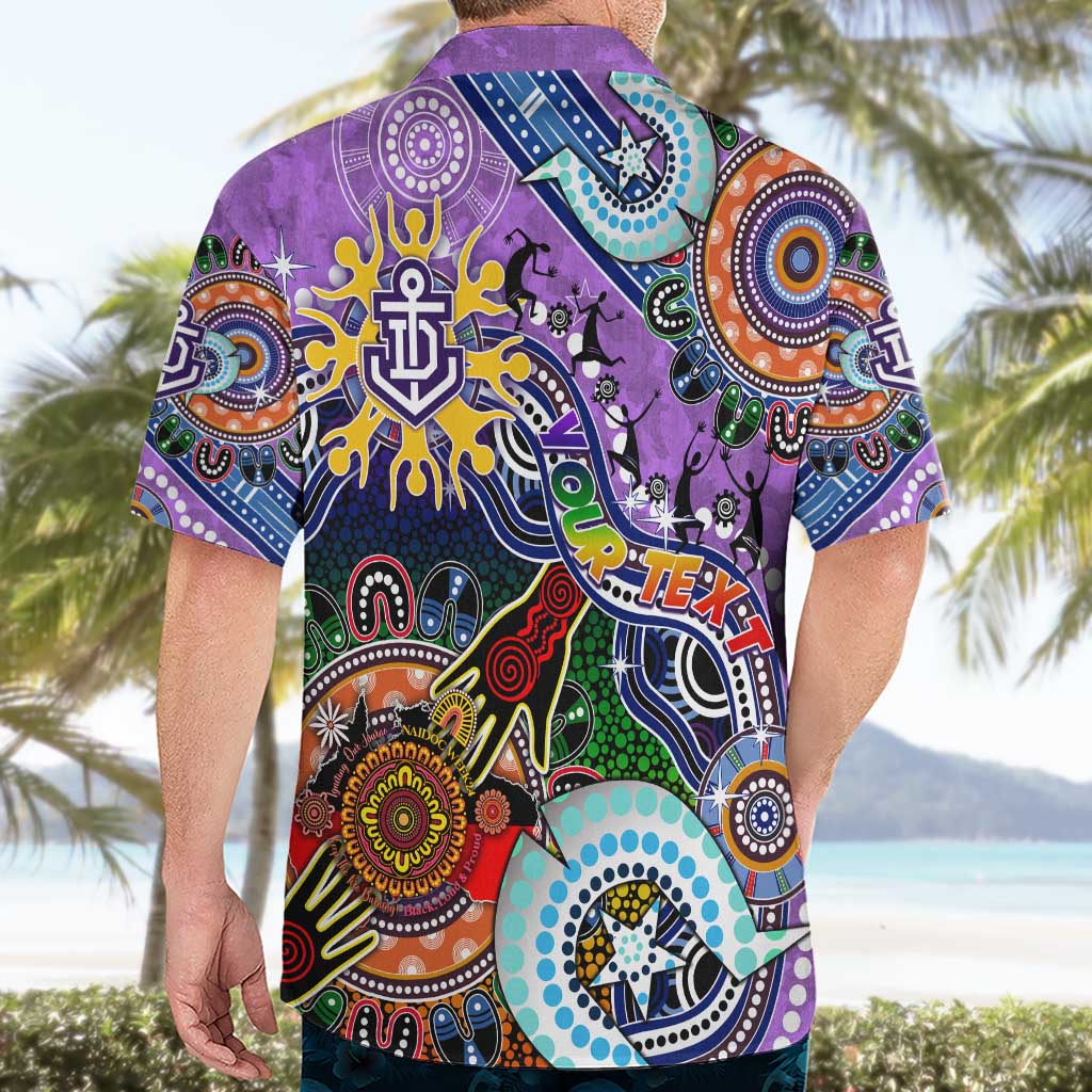 Custom NAIDOC Week 2024 Fremantle Dockers Freo Hawaiian Shirt Australia Aboriginal Dot Painting - Vibe Hoodie Shop