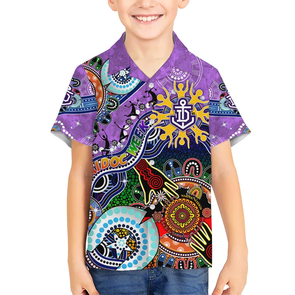 Custom NAIDOC Week 2024 Fremantle Dockers Freo Hawaiian Shirt Australia Aboriginal Dot Painting - Vibe Hoodie Shop