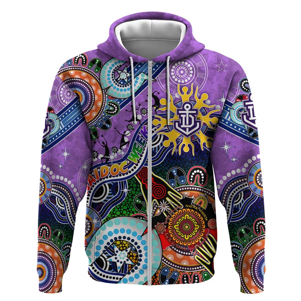Custom NAIDOC Week 2024 Fremantle Dockers Freo Hoodie Australia Aboriginal Dot Painting - Vibe Hoodie Shop