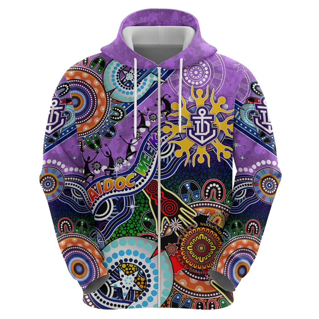 Custom NAIDOC Week 2024 Fremantle Dockers Freo Hoodie Australia Aboriginal Dot Painting - Vibe Hoodie Shop