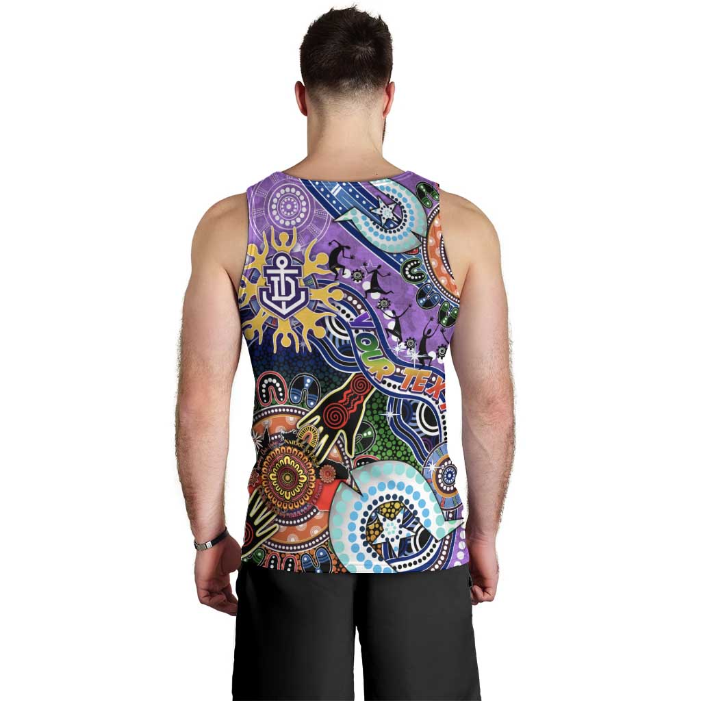 Custom NAIDOC Week 2024 Fremantle Dockers Freo Men Tank Top Australia Aboriginal Dot Painting - Vibe Hoodie Shop