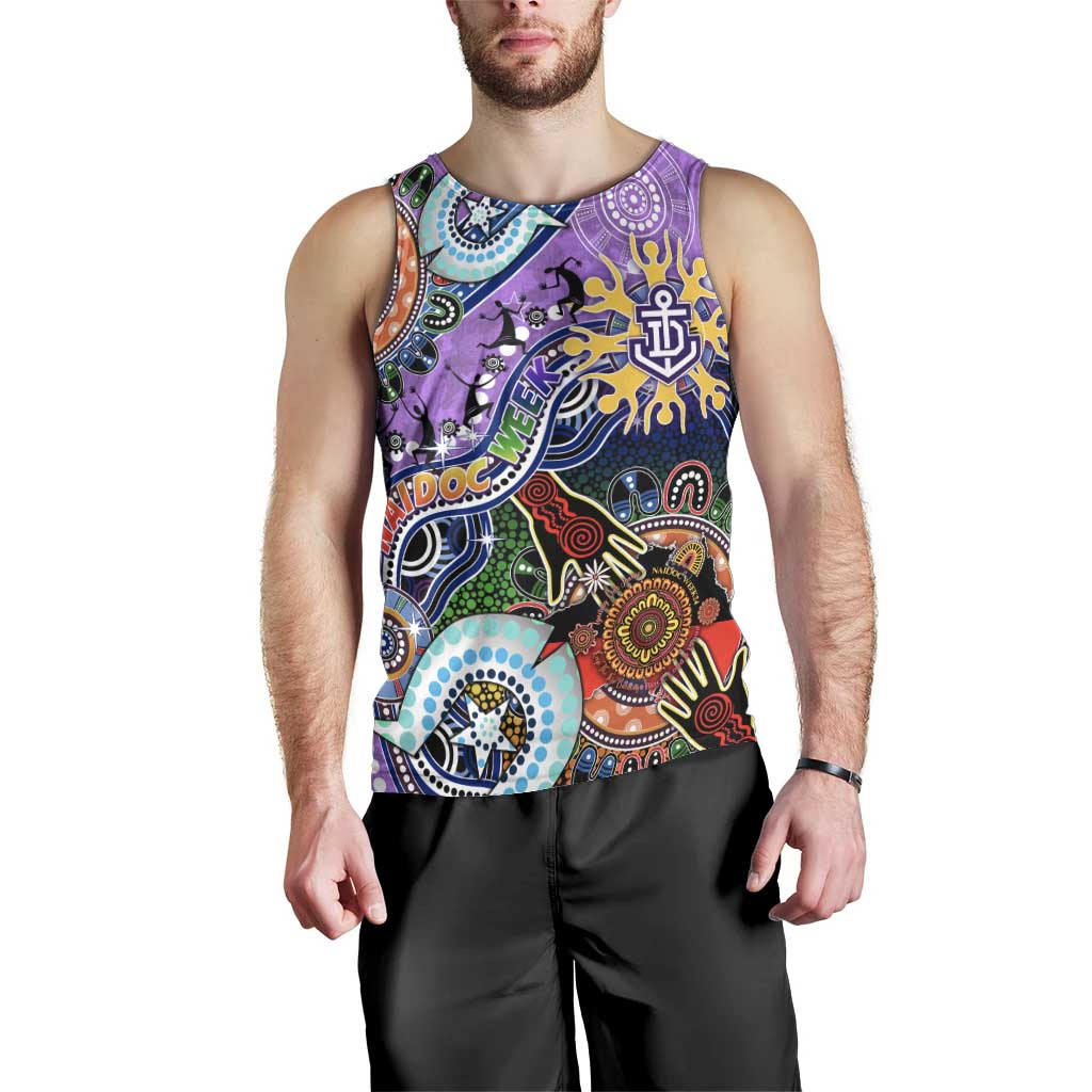 Custom NAIDOC Week 2024 Fremantle Dockers Freo Men Tank Top Australia Aboriginal Dot Painting - Vibe Hoodie Shop