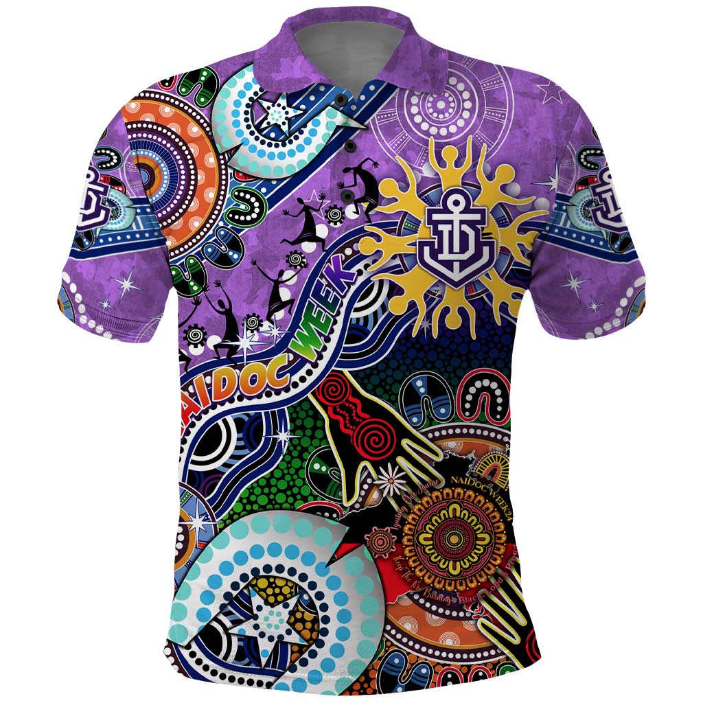 Custom NAIDOC Week 2024 Fremantle Dockers Freo Polo Shirt Australia Aboriginal Dot Painting - Vibe Hoodie Shop