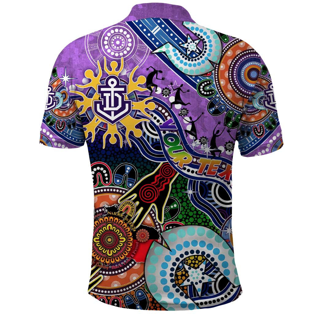 Custom NAIDOC Week 2024 Fremantle Dockers Freo Polo Shirt Australia Aboriginal Dot Painting - Vibe Hoodie Shop