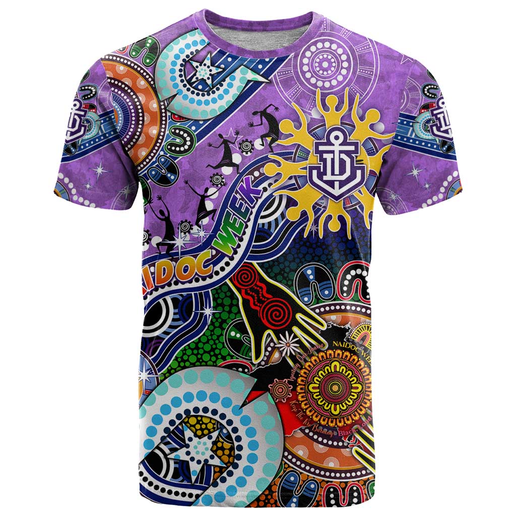 Custom NAIDOC Week 2024 Fremantle Dockers Freo T Shirt Australia Aboriginal Dot Painting - Vibe Hoodie Shop