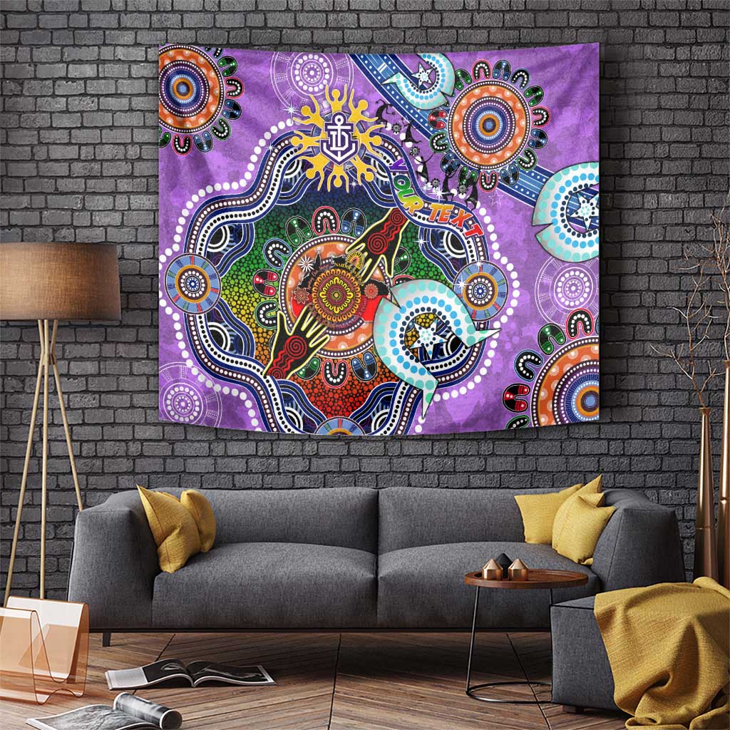 Custom NAIDOC Week 2024 Fremantle Dockers Freo Tapestry Australia Aboriginal Dot Painting - Vibe Hoodie Shop