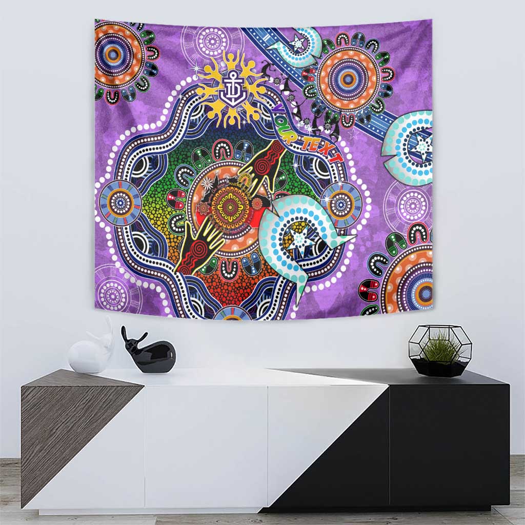 Custom NAIDOC Week 2024 Fremantle Dockers Freo Tapestry Australia Aboriginal Dot Painting - Vibe Hoodie Shop