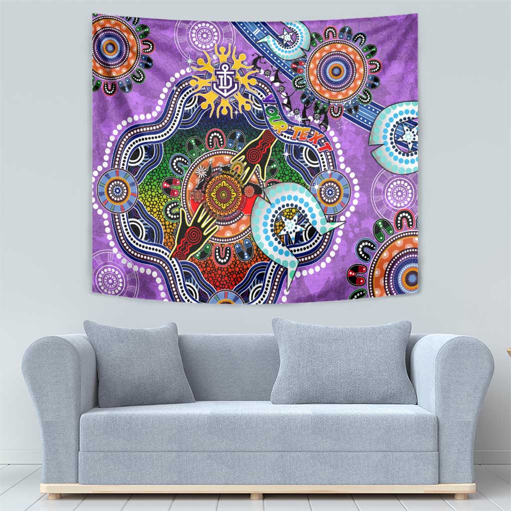 Custom NAIDOC Week 2024 Fremantle Dockers Freo Tapestry Australia Aboriginal Dot Painting - Vibe Hoodie Shop