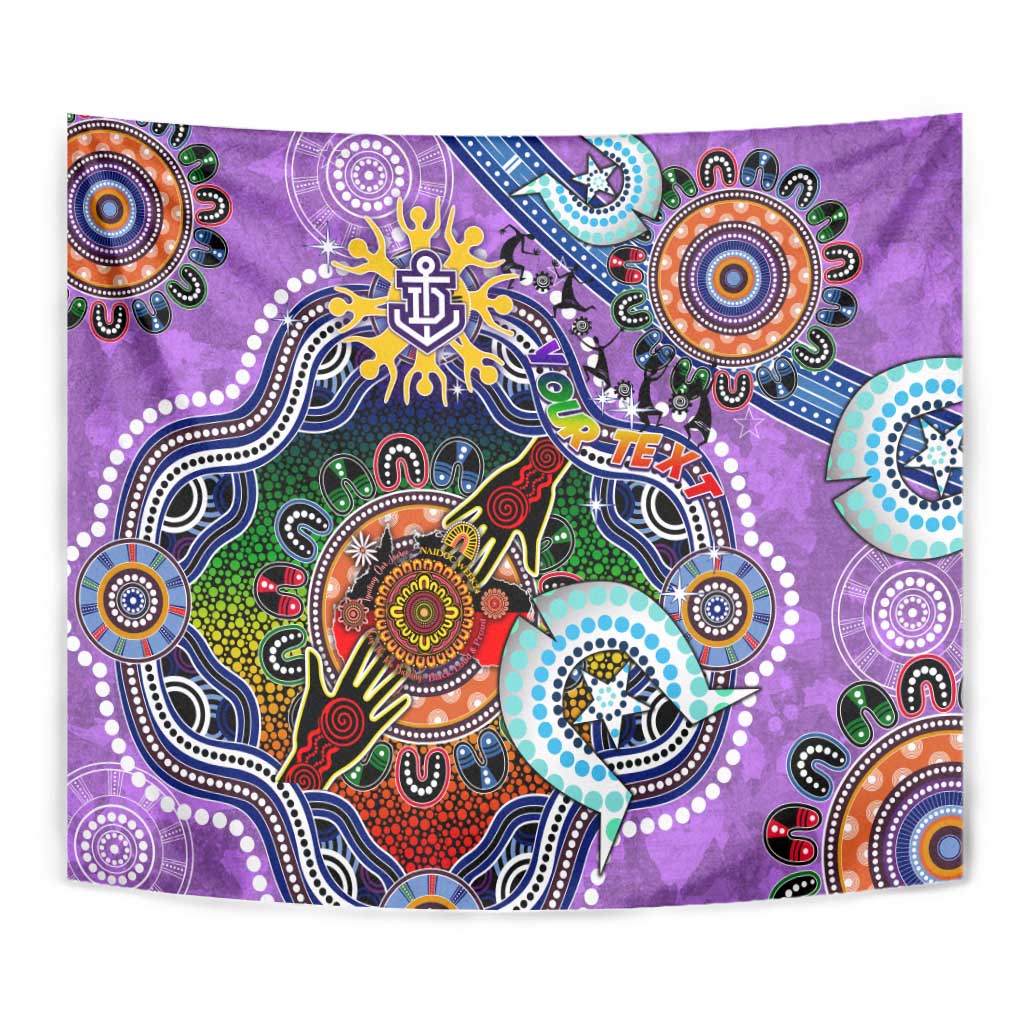 Custom NAIDOC Week 2024 Fremantle Dockers Freo Tapestry Australia Aboriginal Dot Painting - Vibe Hoodie Shop