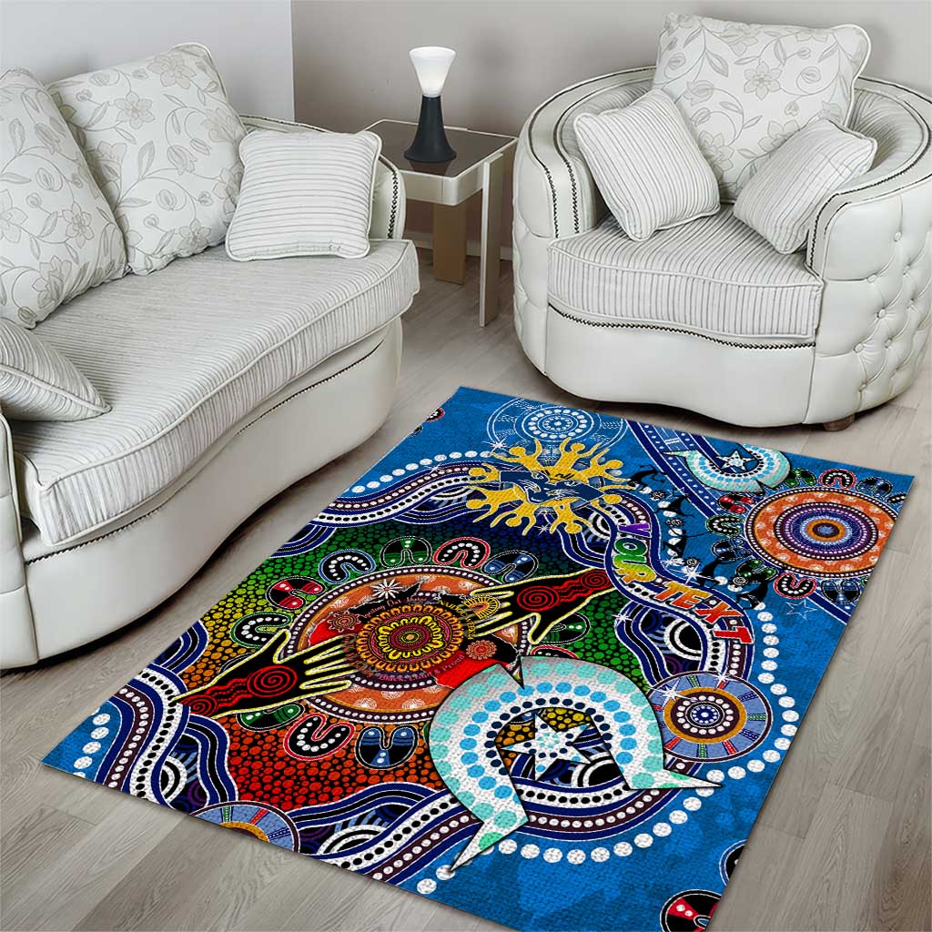 Custom NAIDOC Week 2024 Geelong Cats Area Rug Australia Aboriginal Dot Painting - Vibe Hoodie Shop