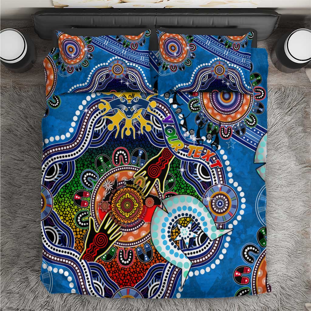Custom NAIDOC Week 2024 Geelong Cats Bedding Set Australia Aboriginal Dot Painting - Vibe Hoodie Shop