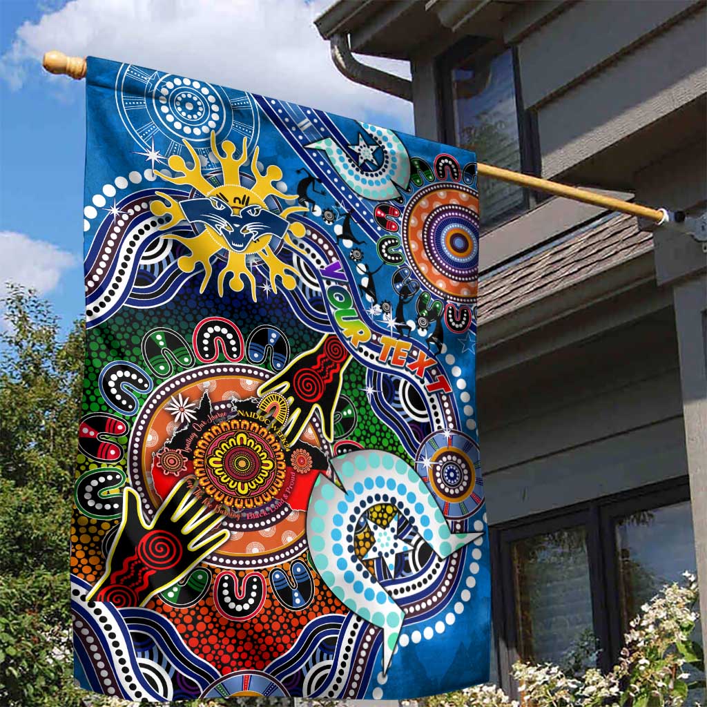 Custom NAIDOC Week 2024 Geelong Cats Garden Flag Australia Aboriginal Dot Painting - Vibe Hoodie Shop