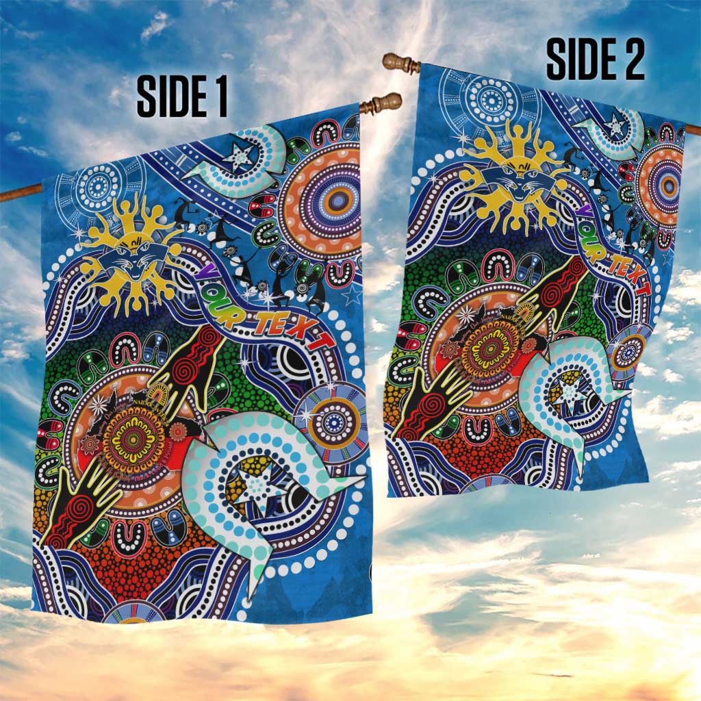 Custom NAIDOC Week 2024 Geelong Cats Garden Flag Australia Aboriginal Dot Painting - Vibe Hoodie Shop