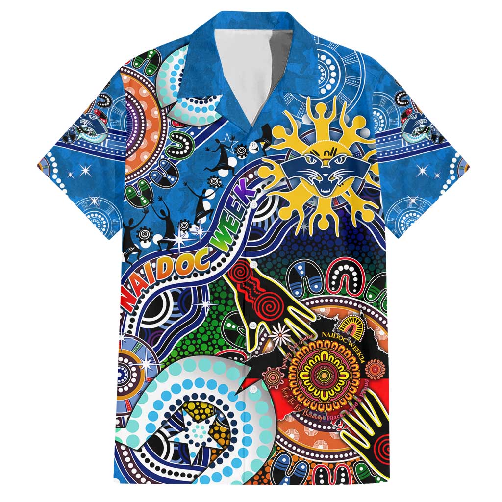 Custom NAIDOC Week 2024 Geelong Cats Hawaiian Shirt Australia Aboriginal Dot Painting - Vibe Hoodie Shop