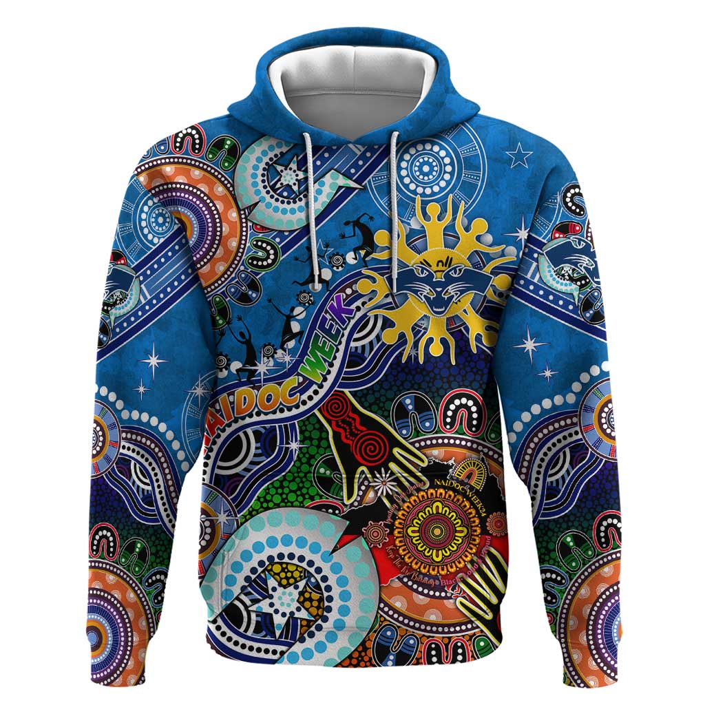 Custom NAIDOC Week 2024 Geelong Cats Hoodie Australia Aboriginal Dot Painting - Vibe Hoodie Shop