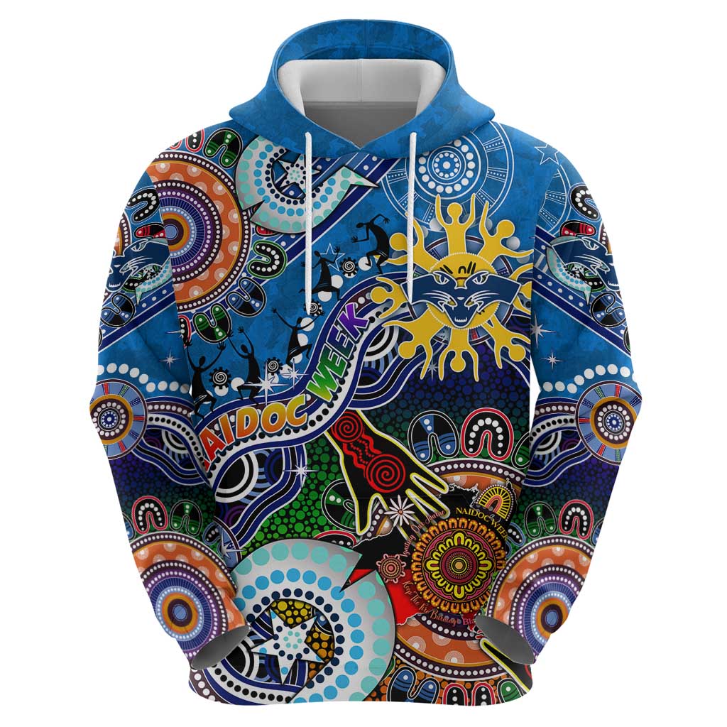 Custom NAIDOC Week 2024 Geelong Cats Hoodie Australia Aboriginal Dot Painting - Vibe Hoodie Shop