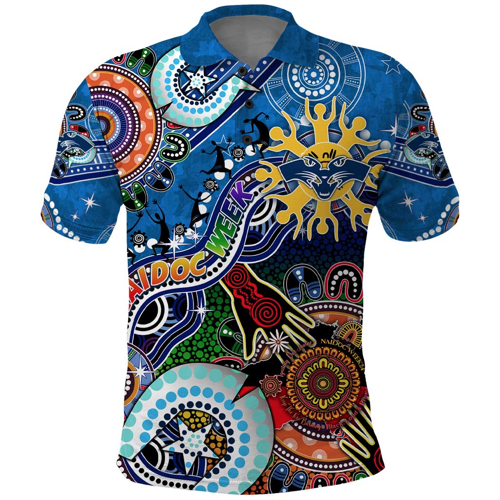 Custom NAIDOC Week 2024 Geelong Cats Polo Shirt Australia Aboriginal Dot Painting - Vibe Hoodie Shop