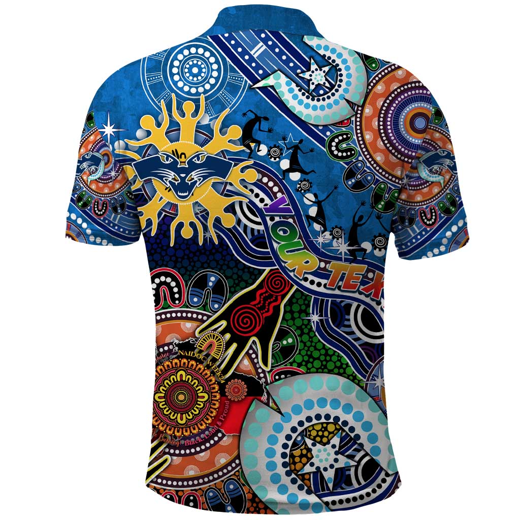 Custom NAIDOC Week 2024 Geelong Cats Polo Shirt Australia Aboriginal Dot Painting - Vibe Hoodie Shop