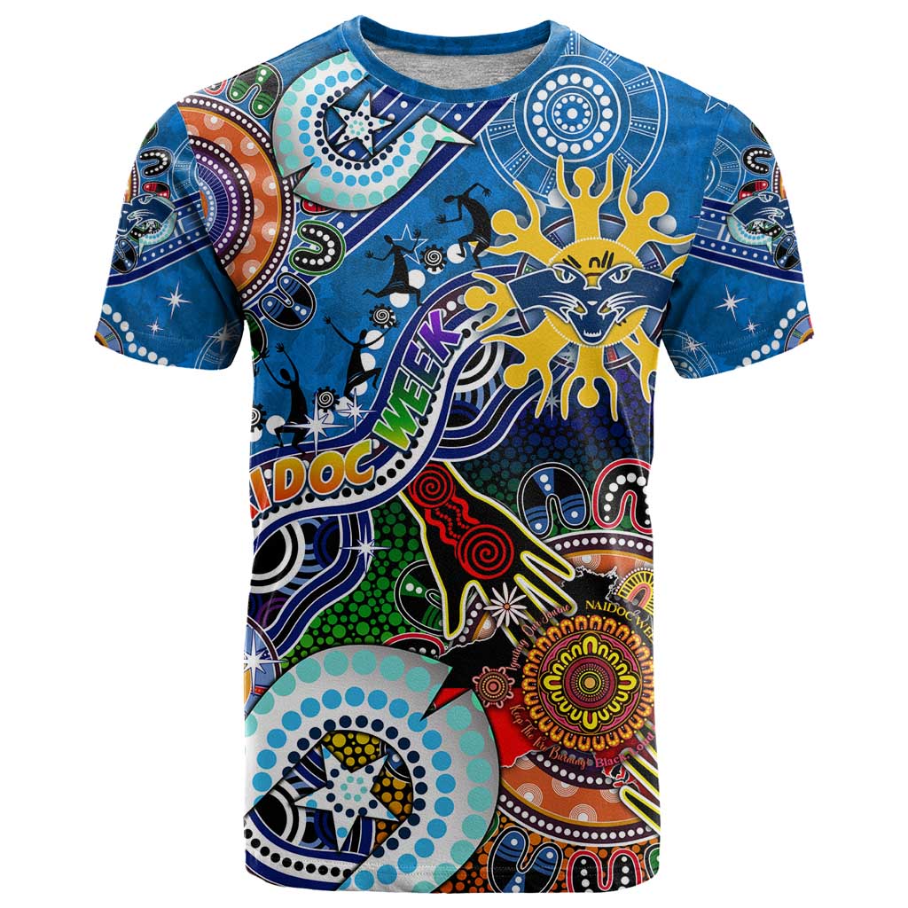 Custom NAIDOC Week 2024 Geelong Cats T Shirt Australia Aboriginal Dot Painting - Vibe Hoodie Shop