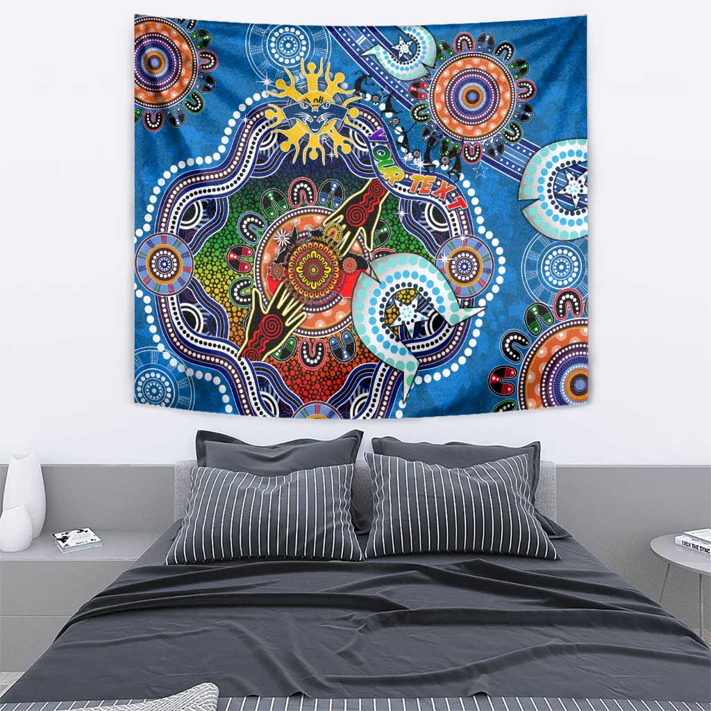 Custom NAIDOC Week 2024 Geelong Cats Tapestry Australia Aboriginal Dot Painting - Vibe Hoodie Shop