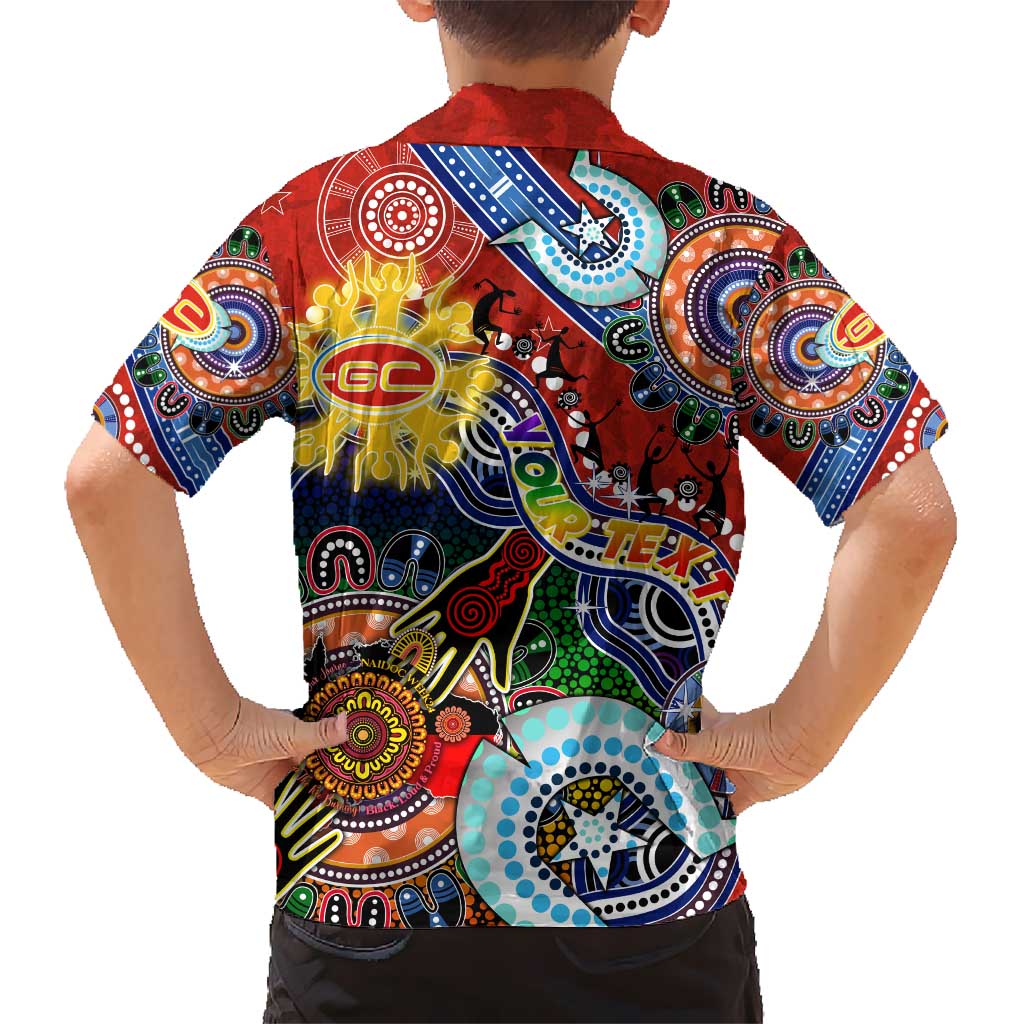 Custom NAIDOC Week 2024 Gold Coast Suns Hawaiian Shirt Australia Aboriginal Dot Painting - Vibe Hoodie Shop