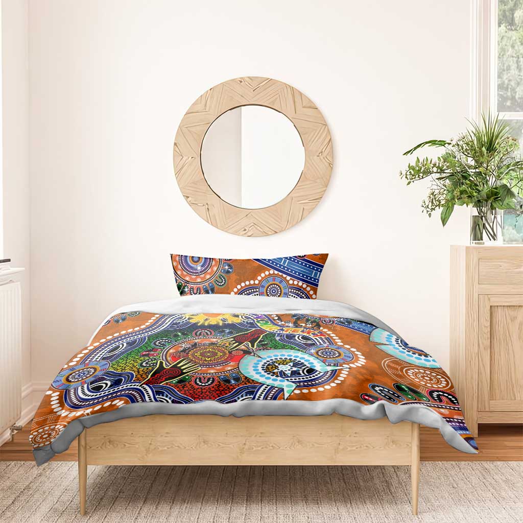 Custom NAIDOC Week 2024 GWS Giants Bedding Set Australia Aboriginal Dot Painting - Vibe Hoodie Shop