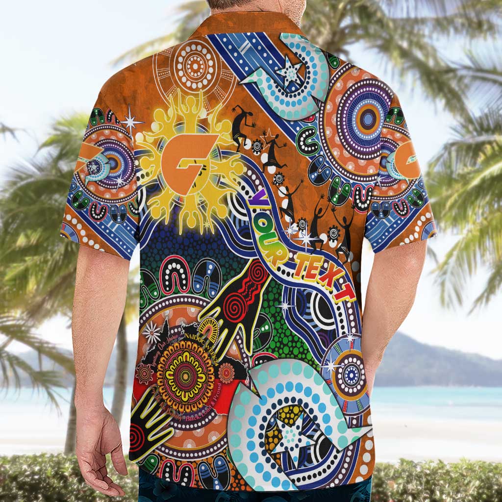 Custom NAIDOC Week 2024 GWS Giants Hawaiian Shirt Australia Aboriginal Dot Painting - Vibe Hoodie Shop