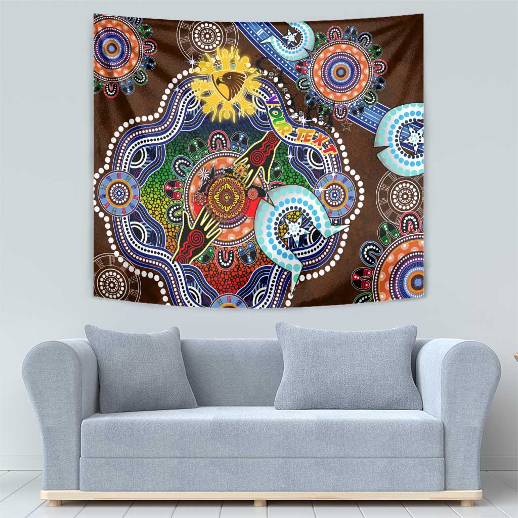 Custom NAIDOC Week 2024 Hawthorn Hawks Tapestry Australia Aboriginal Dot Painting - Vibe Hoodie Shop