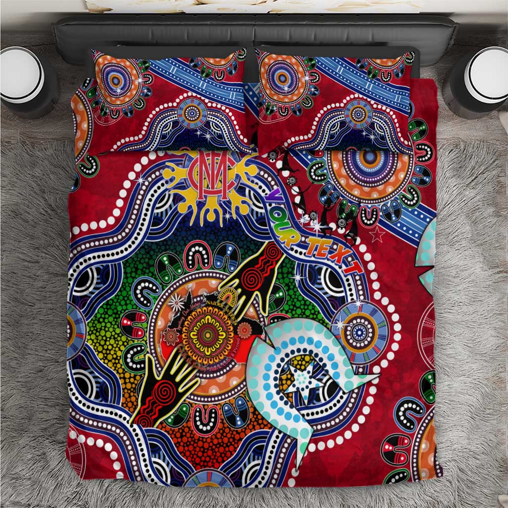 Custom NAIDOC Week 2024 Melbourne Demons Bedding Set Australia Aboriginal Dot Painting - Vibe Hoodie Shop
