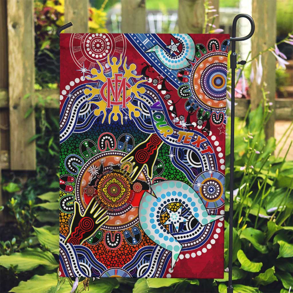 Custom NAIDOC Week 2024 Melbourne Demons Garden Flag Australia Aboriginal Dot Painting - Vibe Hoodie Shop