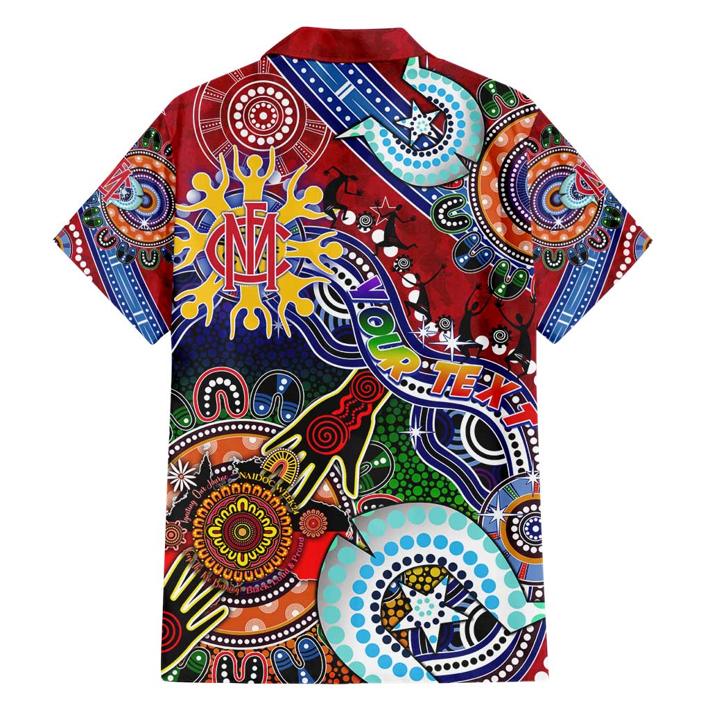 Custom NAIDOC Week 2024 Melbourne Demons Hawaiian Shirt Australia Aboriginal Dot Painting - Vibe Hoodie Shop