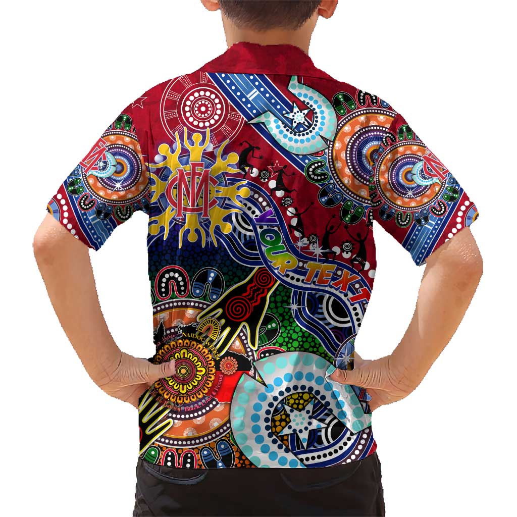 Custom NAIDOC Week 2024 Melbourne Demons Hawaiian Shirt Australia Aboriginal Dot Painting - Vibe Hoodie Shop