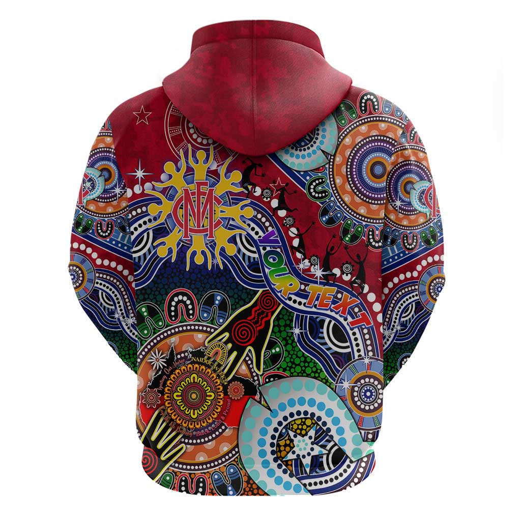 Custom NAIDOC Week 2024 Melbourne Demons Hoodie Australia Aboriginal Dot Painting - Vibe Hoodie Shop