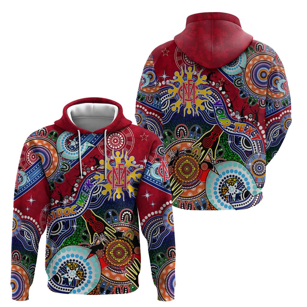 Custom NAIDOC Week 2024 Melbourne Demons Hoodie Australia Aboriginal Dot Painting - Vibe Hoodie Shop