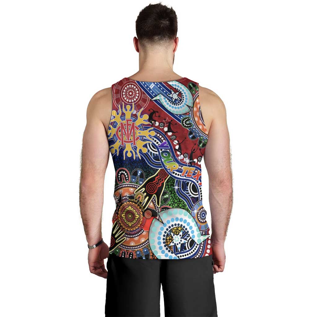 Custom NAIDOC Week 2024 Melbourne Demons Men Tank Top Australia Aboriginal Dot Painting - Vibe Hoodie Shop