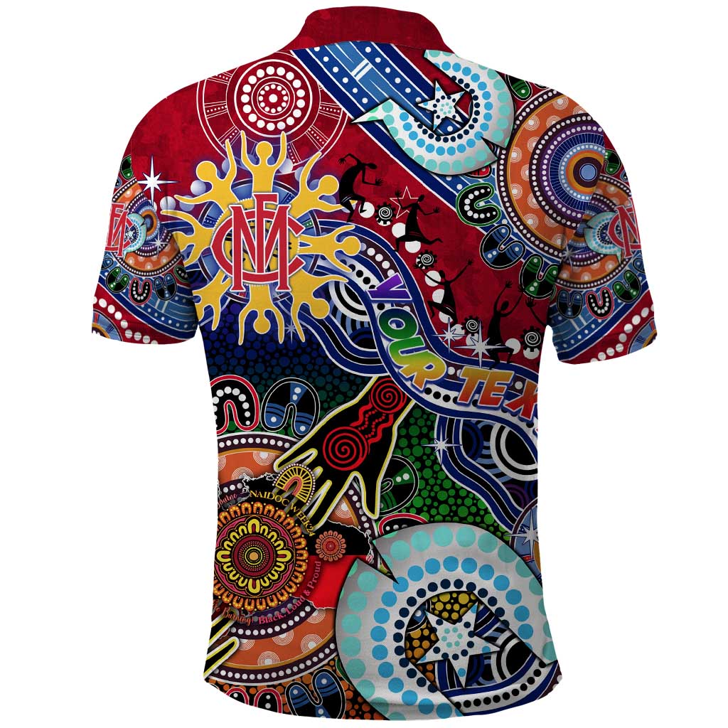 Custom NAIDOC Week 2024 Melbourne Demons Polo Shirt Australia Aboriginal Dot Painting - Vibe Hoodie Shop