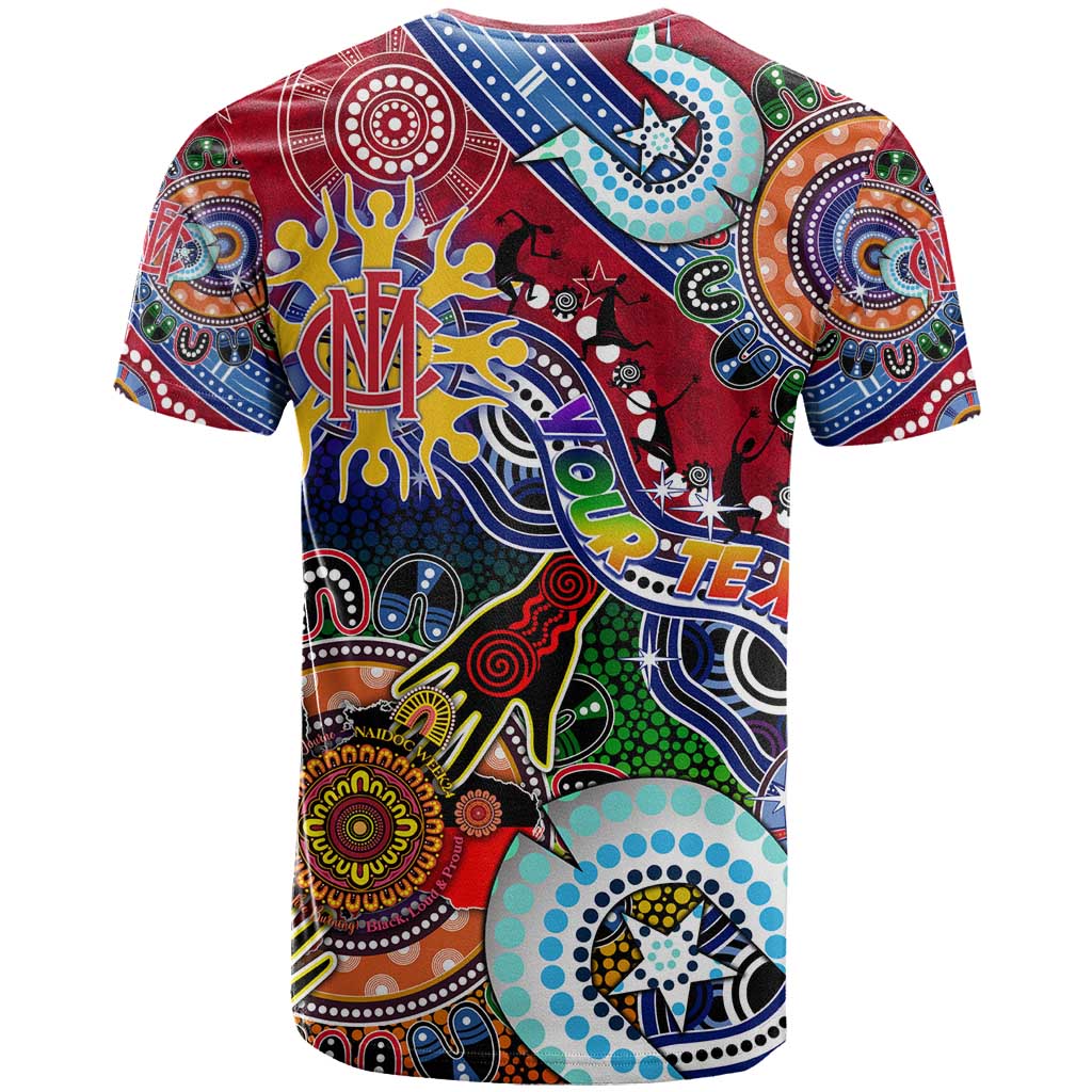 Custom NAIDOC Week 2024 Melbourne Demons T Shirt Australia Aboriginal Dot Painting - Vibe Hoodie Shop