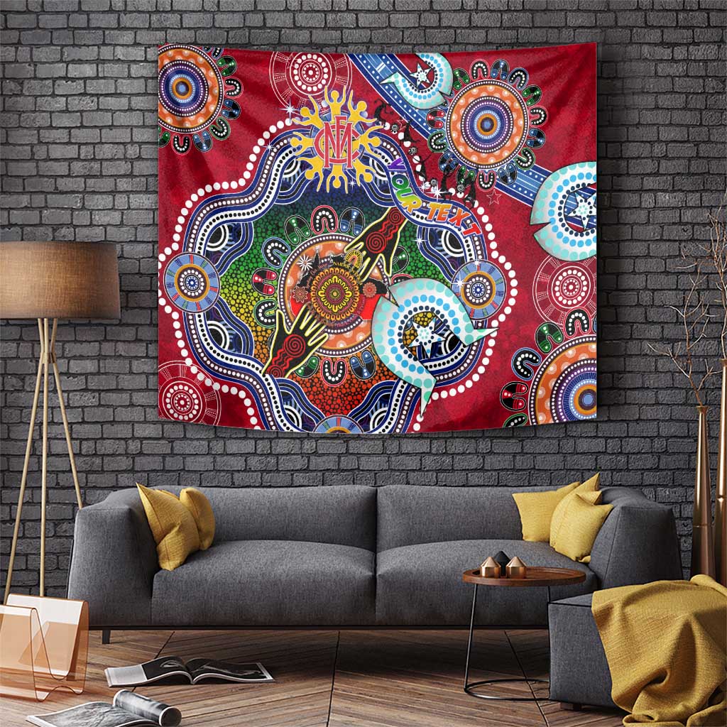 Custom NAIDOC Week 2024 Melbourne Demons Tapestry Australia Aboriginal Dot Painting - Vibe Hoodie Shop