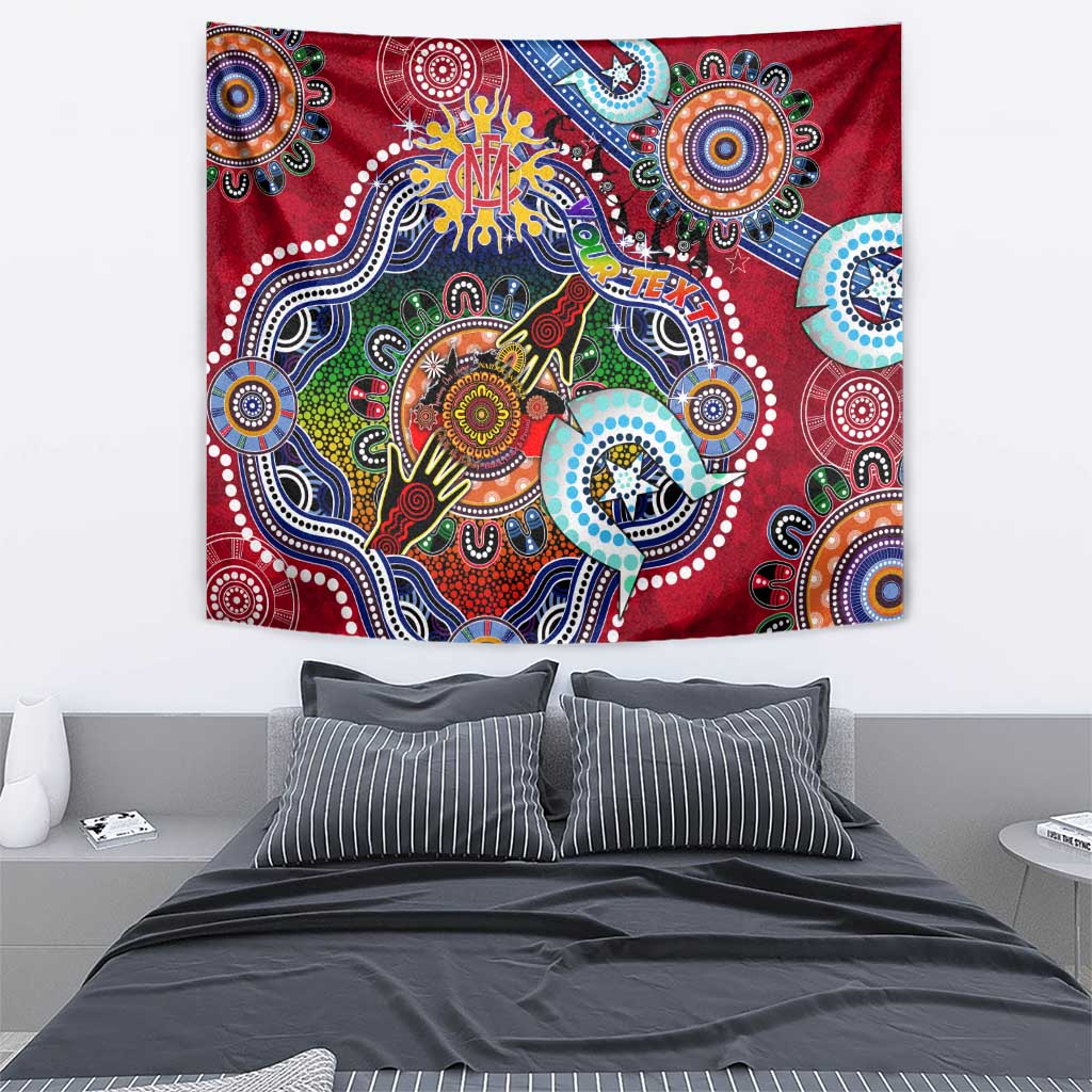 Custom NAIDOC Week 2024 Melbourne Demons Tapestry Australia Aboriginal Dot Painting - Vibe Hoodie Shop