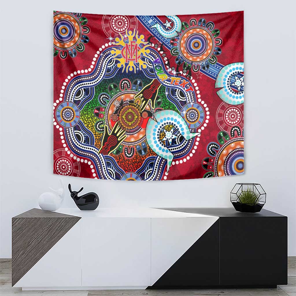 Custom NAIDOC Week 2024 Melbourne Demons Tapestry Australia Aboriginal Dot Painting - Vibe Hoodie Shop