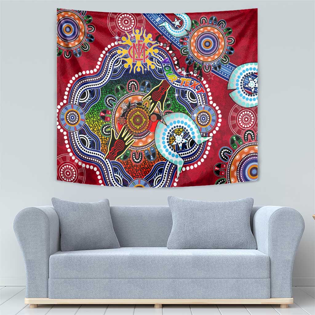 Custom NAIDOC Week 2024 Melbourne Demons Tapestry Australia Aboriginal Dot Painting - Vibe Hoodie Shop