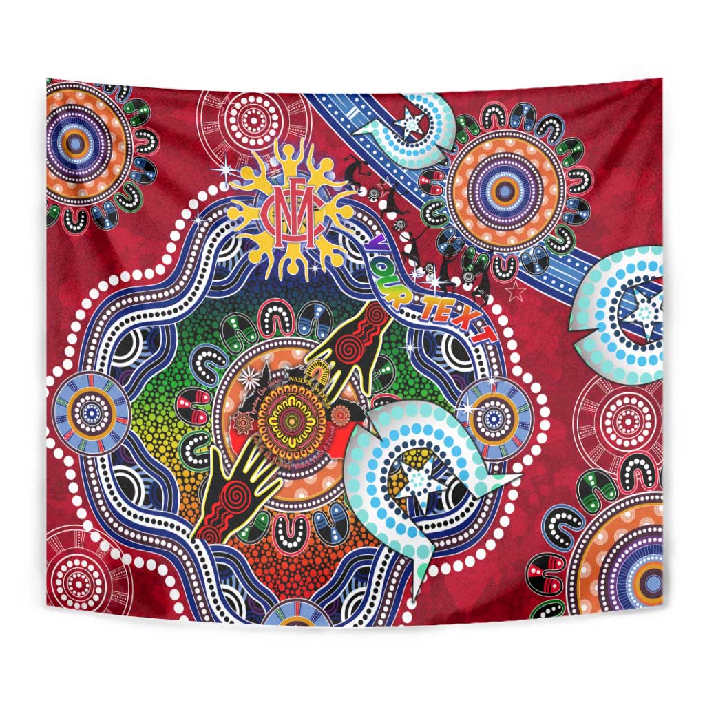 Custom NAIDOC Week 2024 Melbourne Demons Tapestry Australia Aboriginal Dot Painting - Vibe Hoodie Shop