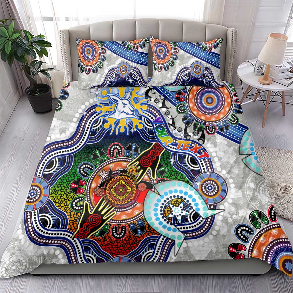 Custom NAIDOC Week 2024 North Melbourne Kangaroos Bedding Set Australia Aboriginal Dot Painting - Vibe Hoodie Shop