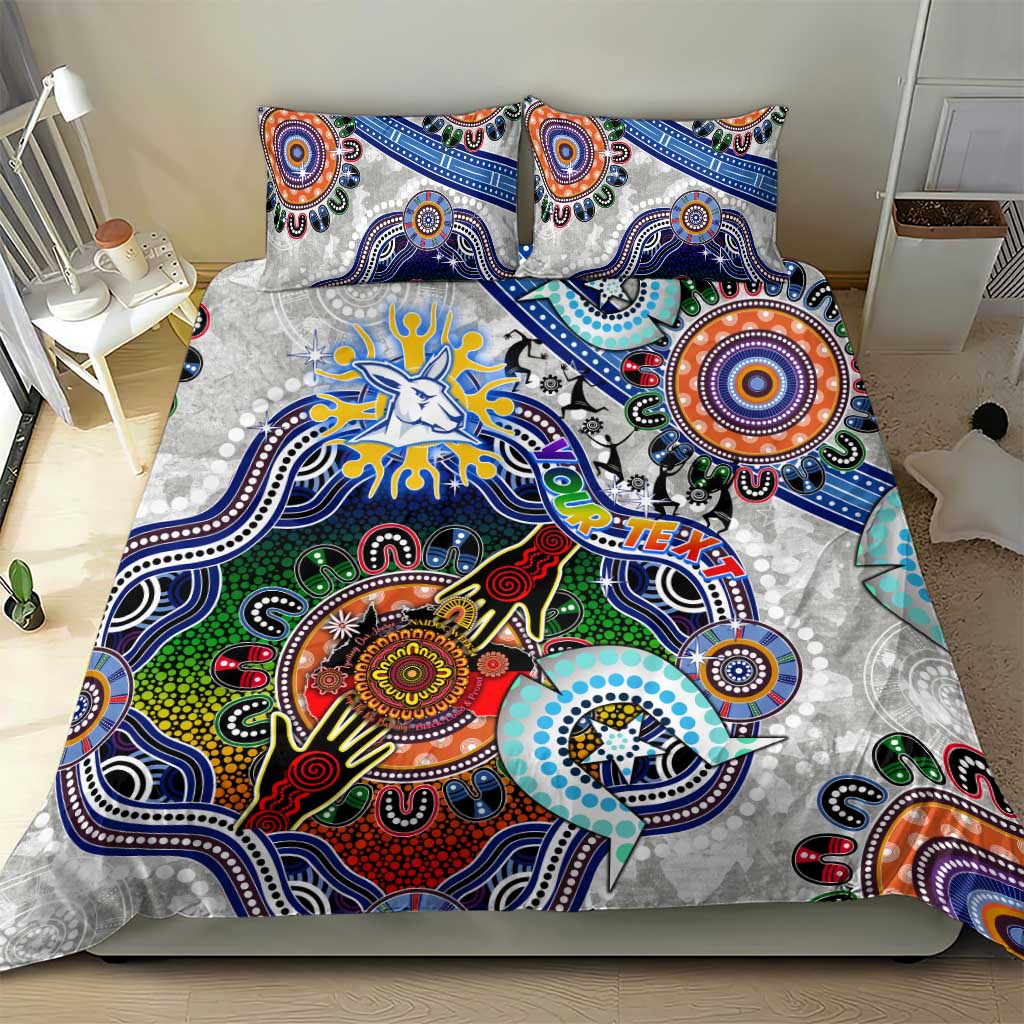 Custom NAIDOC Week 2024 North Melbourne Kangaroos Bedding Set Australia Aboriginal Dot Painting - Vibe Hoodie Shop