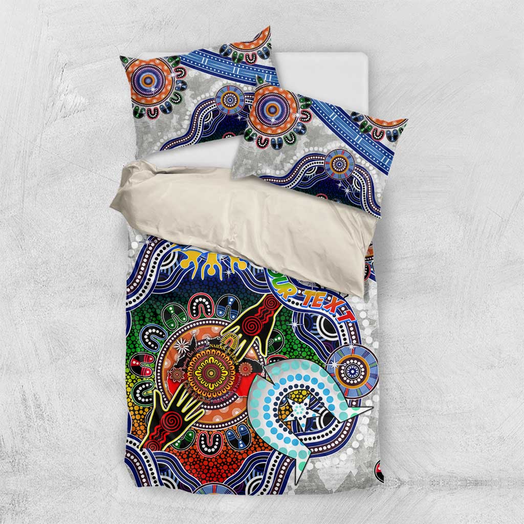 Custom NAIDOC Week 2024 North Melbourne Kangaroos Bedding Set Australia Aboriginal Dot Painting - Vibe Hoodie Shop