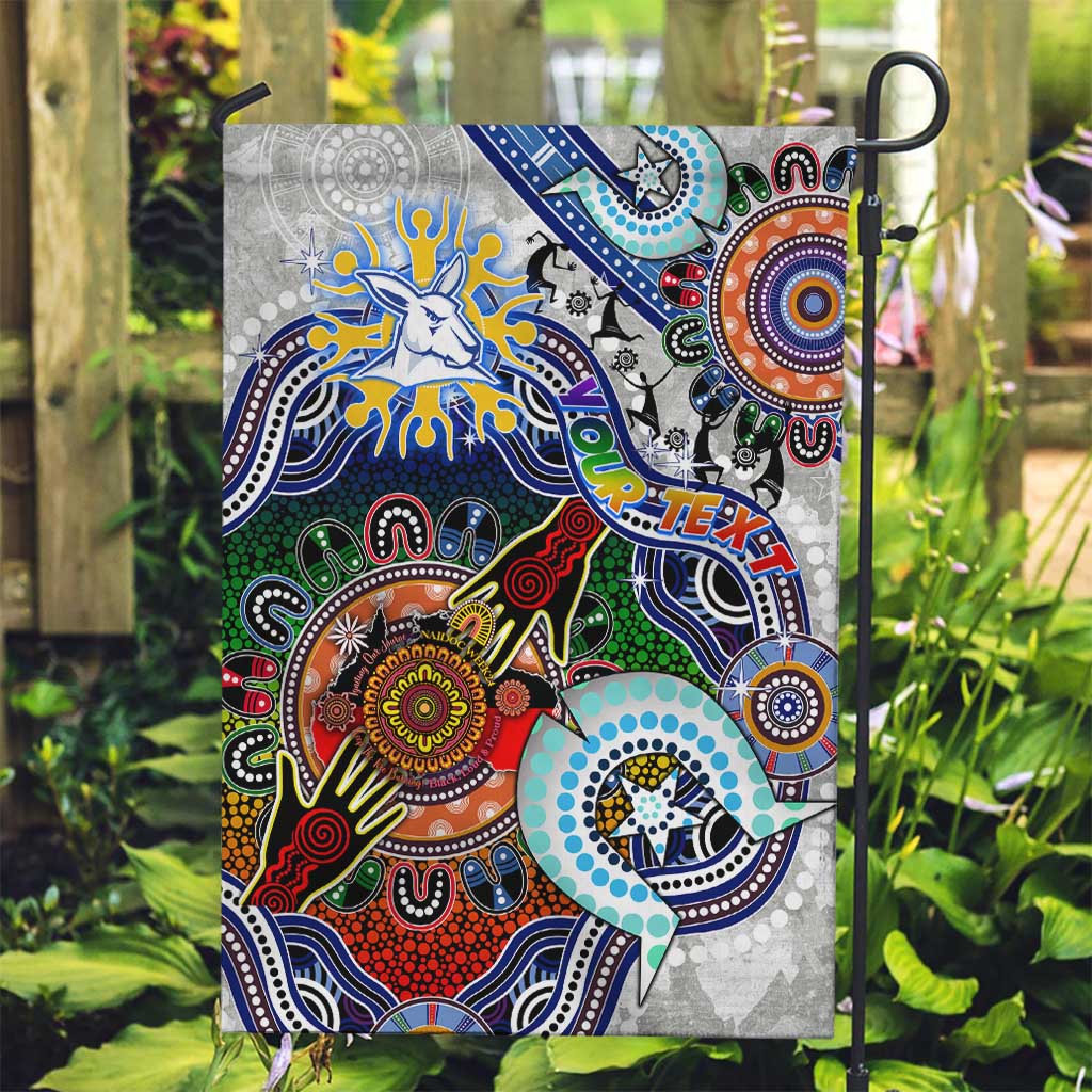 Custom NAIDOC Week 2024 North Melbourne Kangaroos Garden Flag Australia Aboriginal Dot Painting - Vibe Hoodie Shop