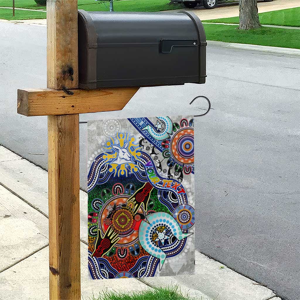 Custom NAIDOC Week 2024 North Melbourne Kangaroos Garden Flag Australia Aboriginal Dot Painting - Vibe Hoodie Shop