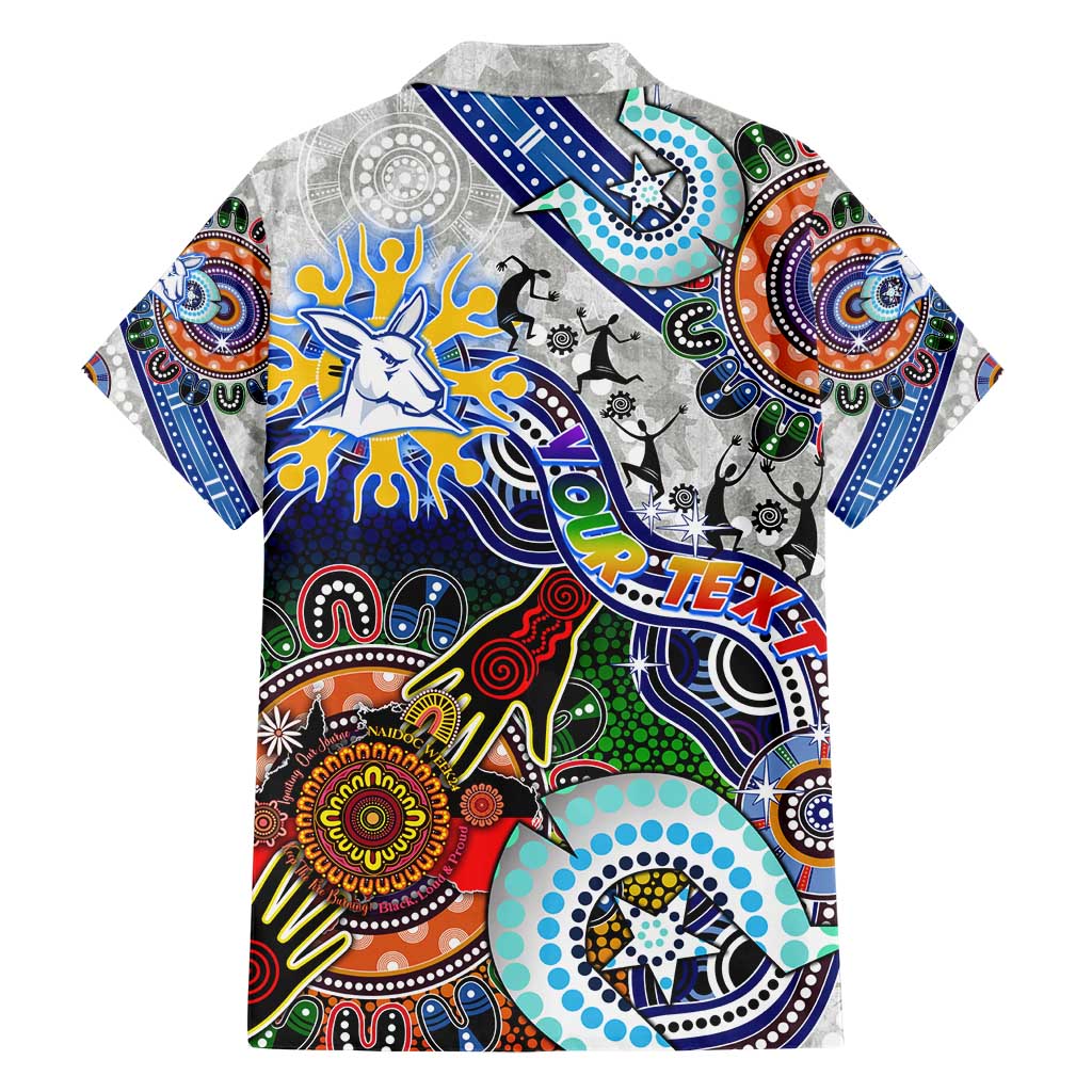 Custom NAIDOC Week 2024 North Melbourne Kangaroos Hawaiian Shirt Australia Aboriginal Dot Painting - Vibe Hoodie Shop